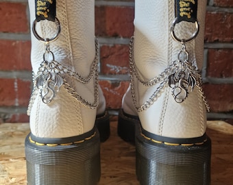 Dragon Steel Boot Chains: Silver Charm, D.M. Style (Pair)