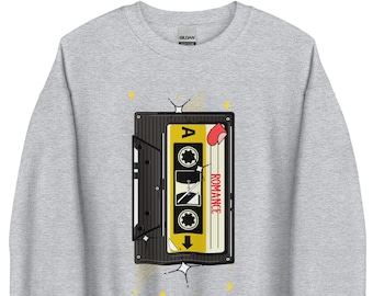 Wallace Apparel - Moletom clássico unissex, fitas cassete de música country dos anos 90, diversão clássica feminina, gráfico feminino de cassete de música vintage