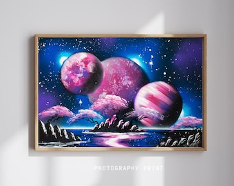 Spraypaint Art / Spray Paint Art / Galaxy Art / Space Home Decor / Street Art / Spray Paint / Tranquil Expanse /