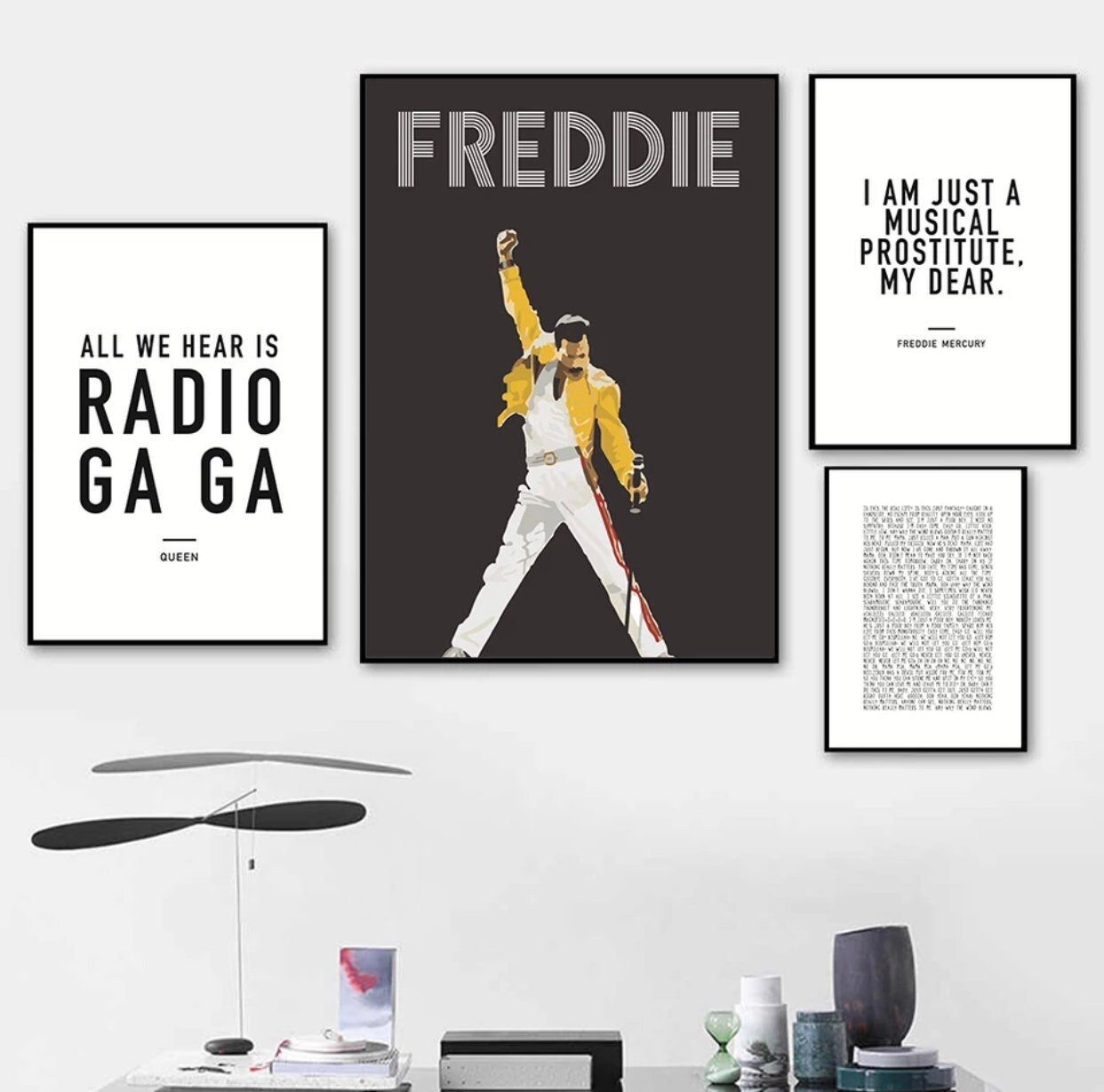 Queen Band Freddie Mercury Canvas Art Prints Hip Hop Music Etsy