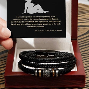 Funny Soulmate Gift Leather Bracelet Perfect for Father&#39;s Day, Valentine&#39;s Day, Birthday or Christmas Custom