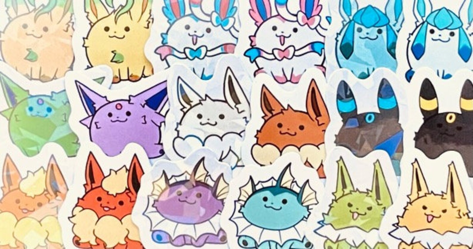 Mini Eeveelution Sticker Pack Pikachu - Etsy