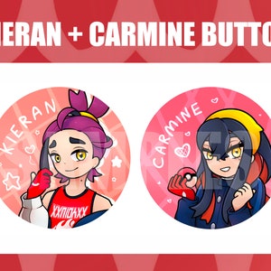 Kieran + Carmine 1.5” Button, PKMN