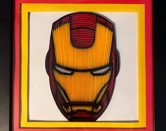 Iron Man con filigrana de papel