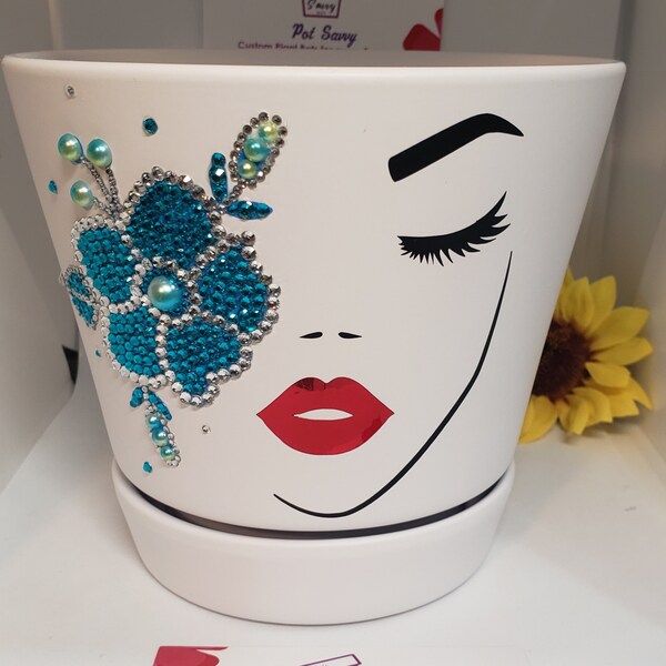 Flower Lady Bling Planter