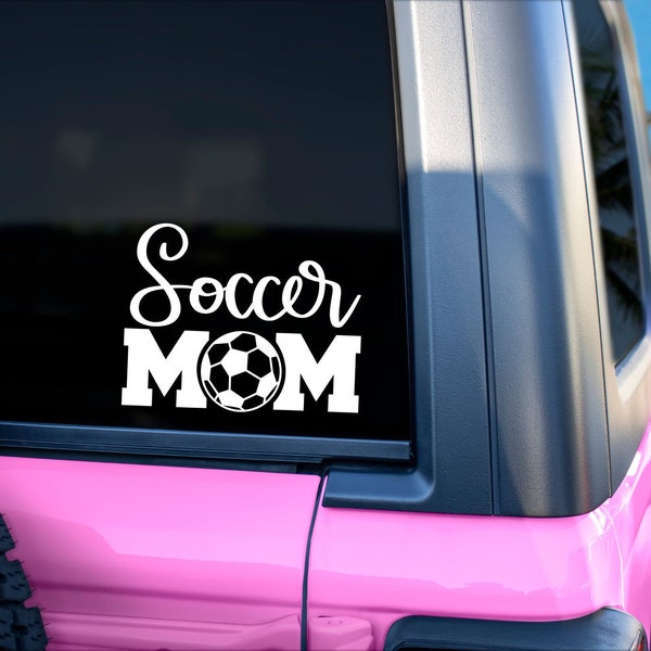 Mom Soccer Car Decal Etsy