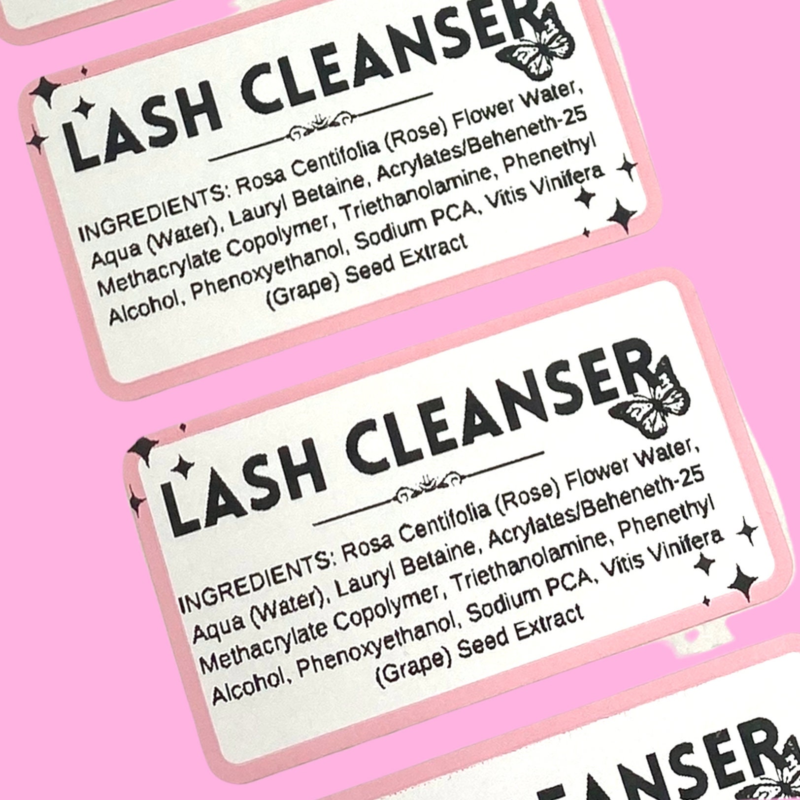 20 PCS Lash Shampoo Label Lash Aftercare Kit Lash Etsy