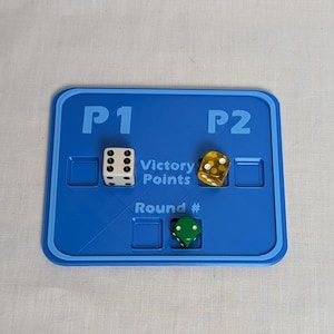 Generic Tabletop Game Score Board / Score Tracker - up to 16mm 2d6
