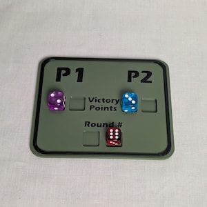 Generic Tabletop Game Score Board / Score Tracker - up to 14mm 2d6