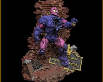 SentiBot in Wall| MCP Crisis Protocol | Fan Art - Marvel | 3D Printed Miniature