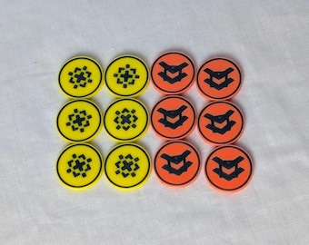 Hardpoint & Objective Round Objective Token Set | 3D Printed Tokens