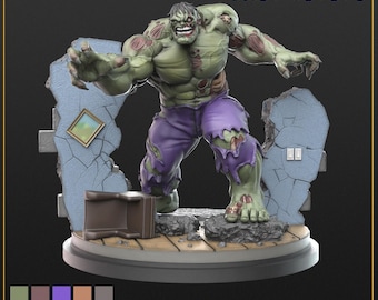 Zombie Hulk | MCP Crisis Protocol | Fan Art - Marvel | 3D Printed Miniature