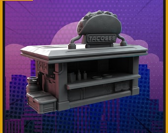 Taco Stand - Sector27 | MCP / Shatterpoint Terrain | Fan Art - Marvel | 3D Printed Miniature