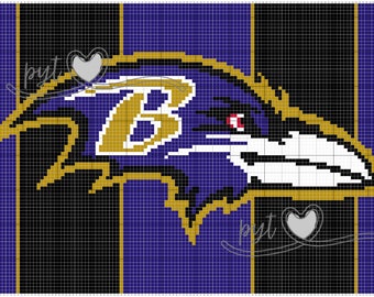 Baltimore Ravens C2C Blanket Pattern