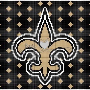 Patrón de manta C2C de los New Orleans Saints