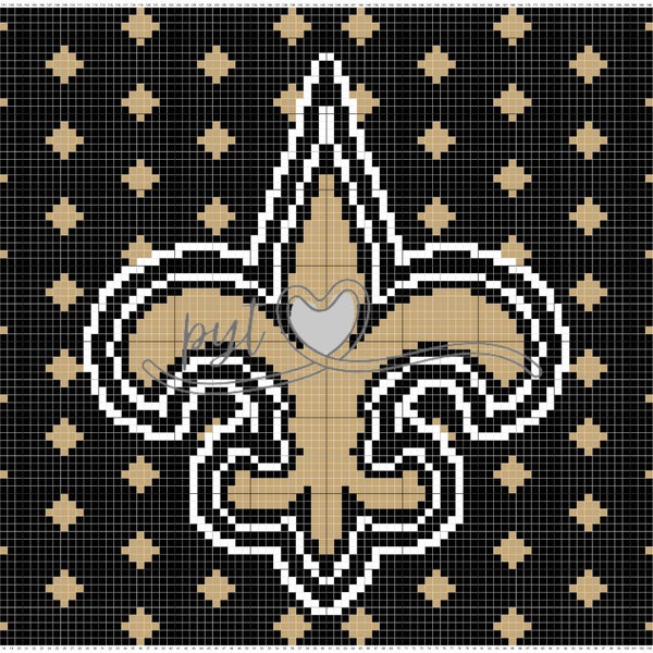 New Orleans Saints C2C Blanket Pattern