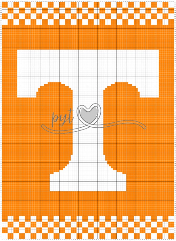 Tennessee Volunteers (Large) C2C Blanket Pattern
