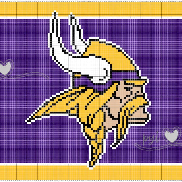 Minnesota Vikings C2C Blanket Pattern