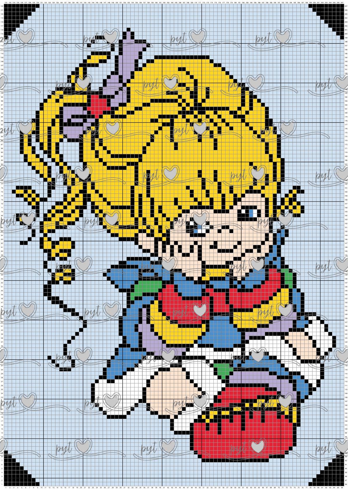 Rainbow Brite C2C Blanket Pattern