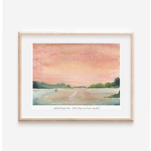 Watercolor Art Print - Glendale Bridge, Deep Creek Lake