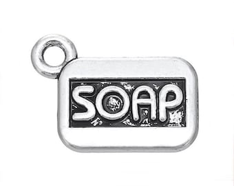 1 Soap Charm, Tiny Bar of Soap Charm, Beauty Charms, Girls Charms, Individual Charm, Bathroom Charms, Girlie Charm, DIY Jewelry