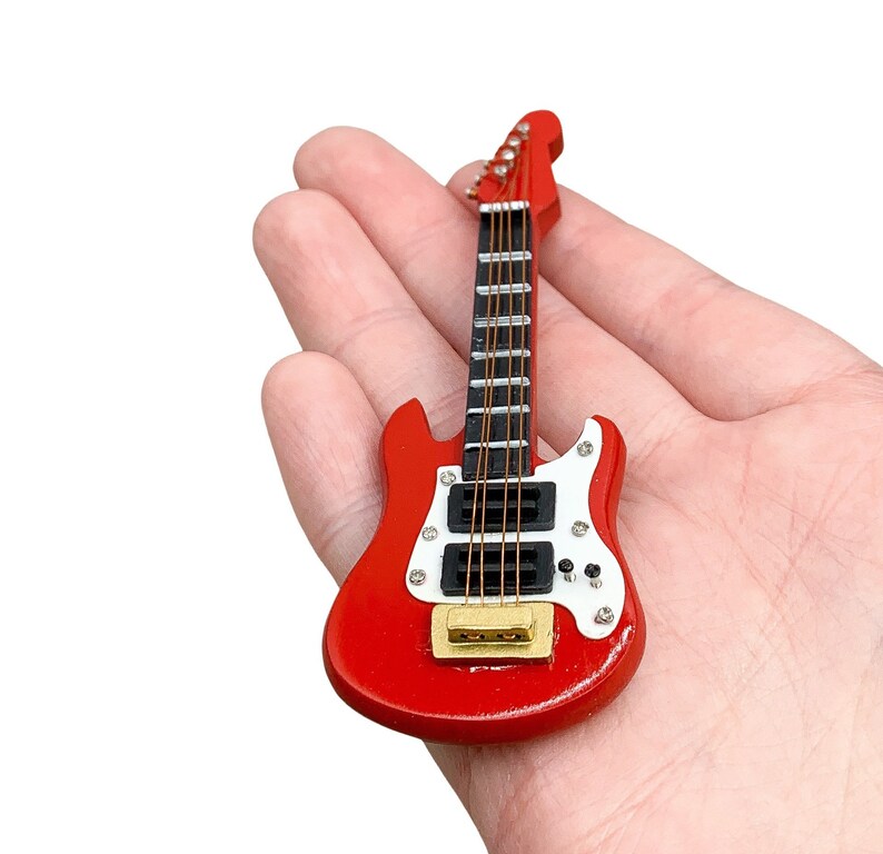 1:12 Miniature Electric Guitar | Dollhouse Mini Guitar | Realistic ...