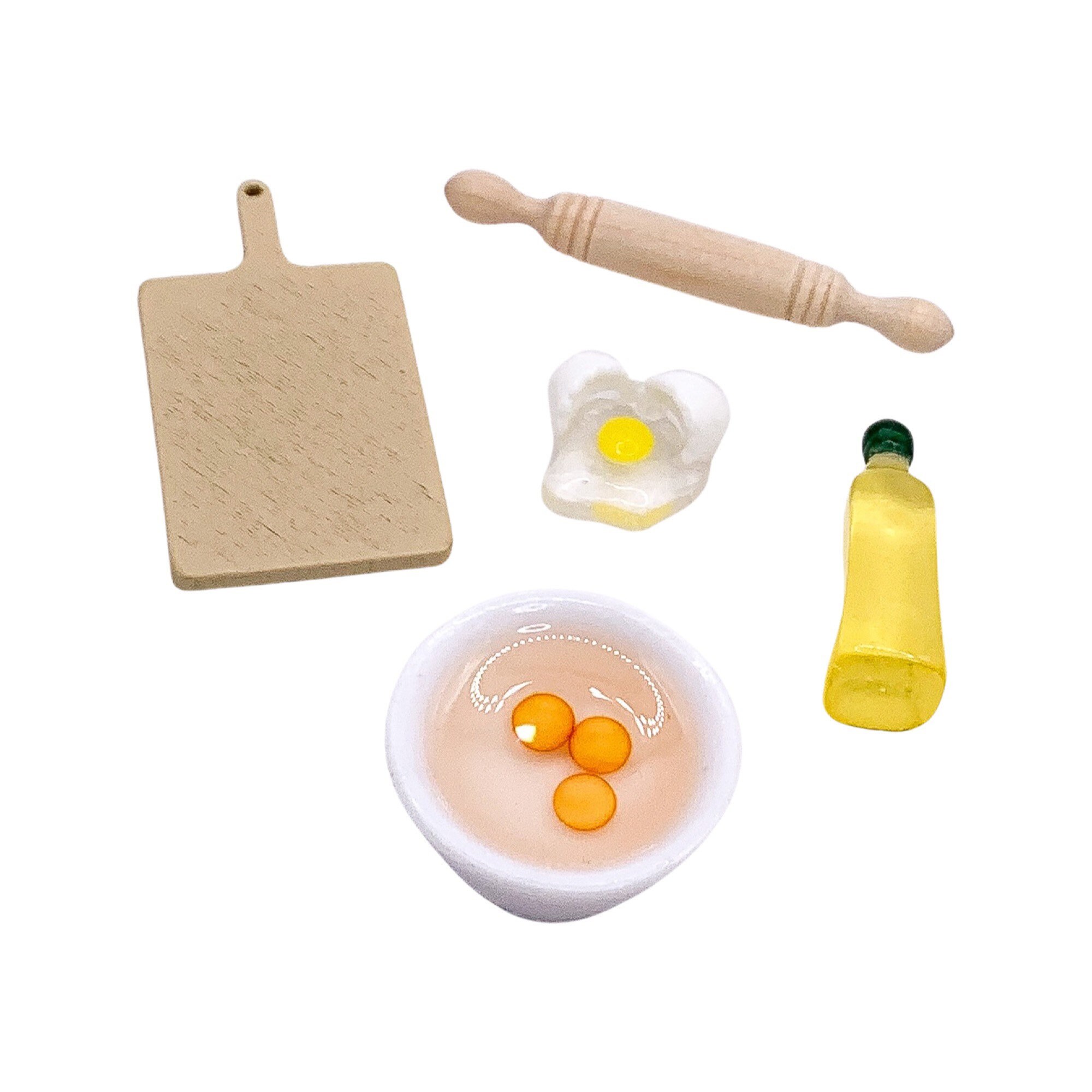 Set De 17 Accessoires Cuisine De Noël Miniatures – 1:12 – œufs, Rouleau, Mixeur, Balance – Pour Maison De Poupée