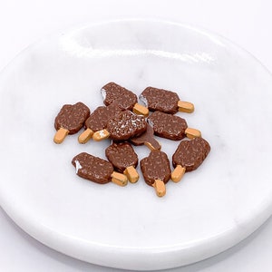 1 Miniature Ice Cream Bar | Dollhouse Minis | Tiny Specialty Ice Cream | Frozen Dessert | Mini Ice Cream Sweets | Chocolate Dipped Treat