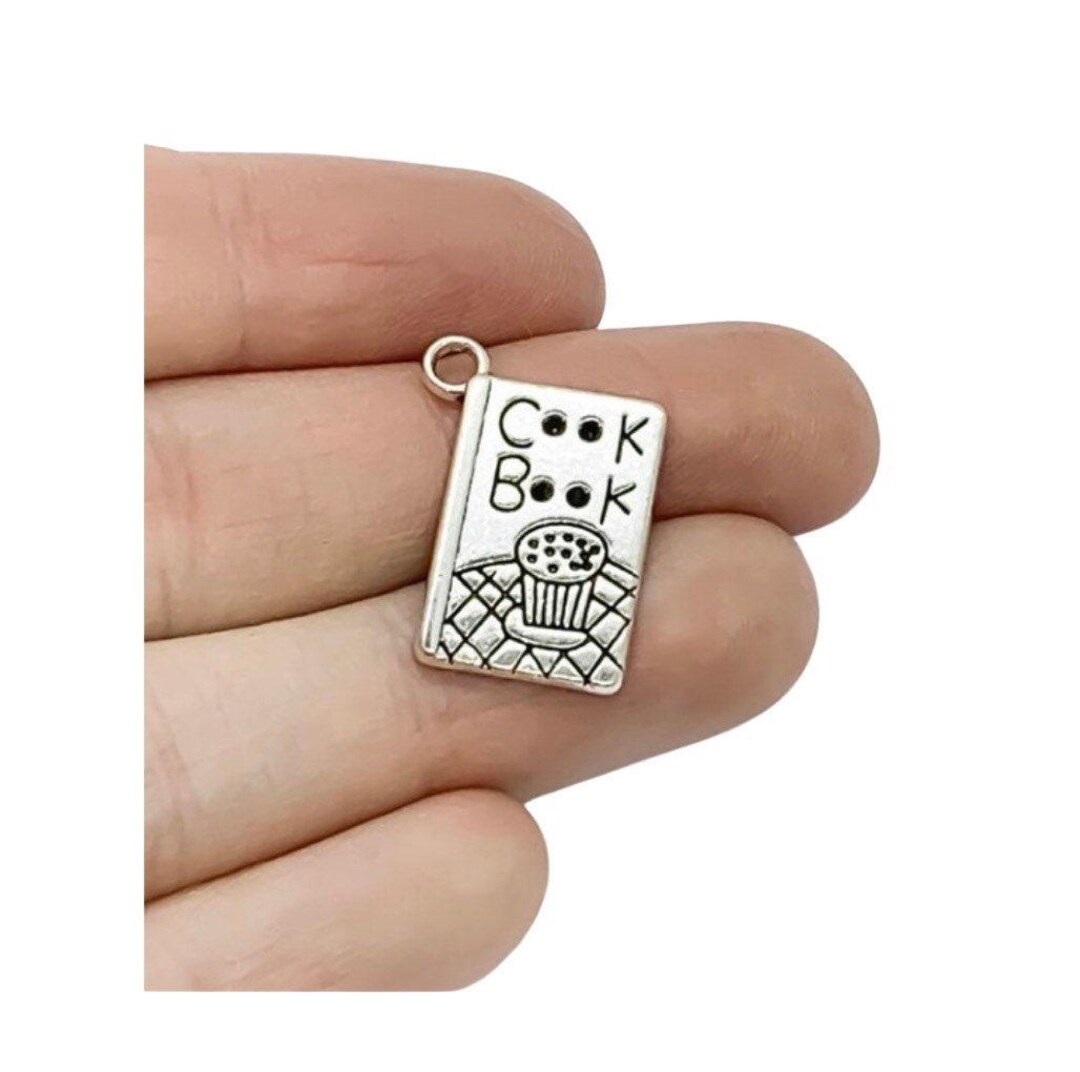 1 Tiny Cookbook Charm, Individual Charms, Cooking Charms, Baking Charms ...