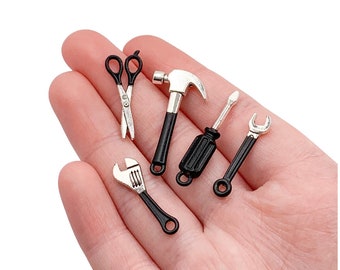 1:12 Miniature Tools | Dollhouse Mini Handyman | Realistic Tool Set of 6 | 1/12 | Tiny Equipment | Realistic Minis | Outdoor Accessories