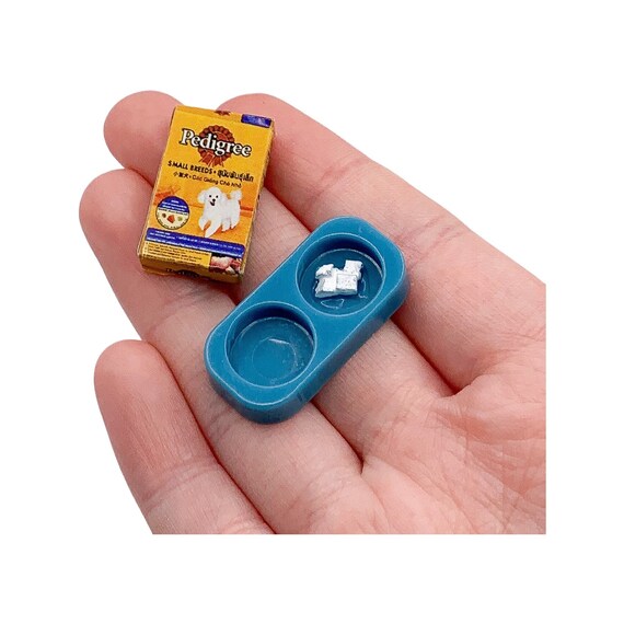 1:12 Miniatur Hundefutter mit Napf | Puppenhaus Mini Hund Trockenfutter |  Realistisches Welpen-Spielzeug | 1/12 Realistische Minis | Kleine  Tieraccessoires - Etsy.de