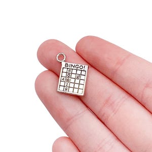 1 amuleto de tarjeta de bingo, amuleto de juegos, amuleto individual, amuleto de apuestas, amuleto de la suerte, amuleto de juego de azar, amuleto de la suerte, accesorios de joyería
