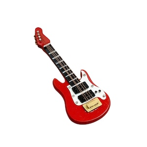 1:12 Miniature Electric Guitar | Dollhouse Mini Guitar | Realistic Instrument | 1/12 Realistic Minis | Tiny Dollhouse Guitar | Musician Mini