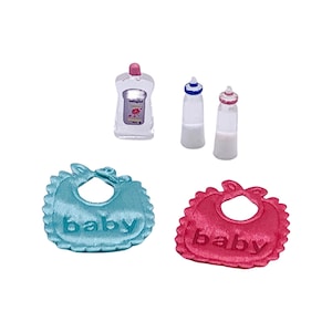 1:12 Miniature Infant Set | Dollhouse Mini Newborn Kit | Realistic Baby Oil | 1/12 Realistic Minis | Dollhouse Decoration | Tiny Baby Bottle