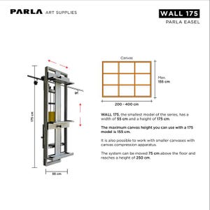 Caballetes de la serie Wall: caballete de aluminio portátil de diseño personalizado y profesional para artistas y museos
