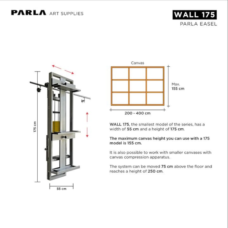 Aluminum Wall Easel: Professional Artist Studio Equipment image 1