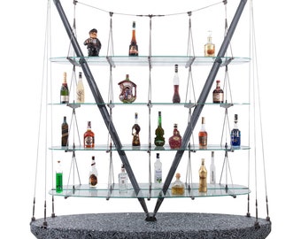 Special Design Handmade Wooden Bookshelf & Alcohol and Liquor Presentation Display Shelf Bar,Bar Organizer for your Home,Cafe and Restaurant