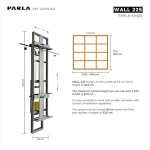 Aluminum Wall Easel: Professional Artist Studio Equipment image 6