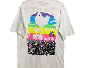 Camiseta vintage del festival Woodstock 1989 del 20.º aniversario