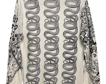 Vintage Hysteric Glamour Snake Print Long Sleeve Tshirt - Etsy