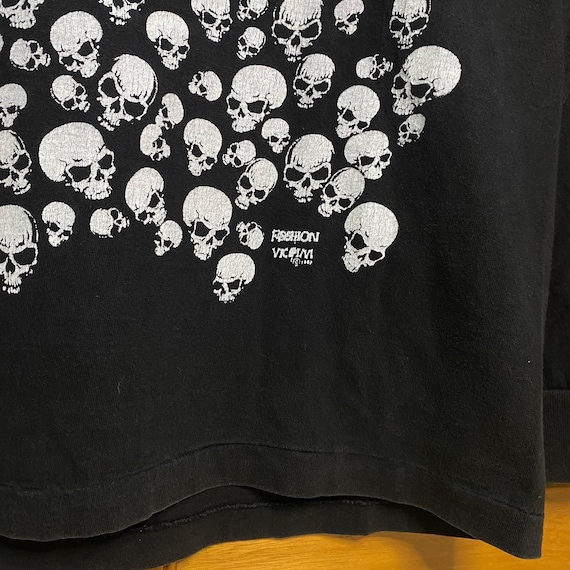 Vintage Fashion Victim 1997 Full Print Skull Front Back Long