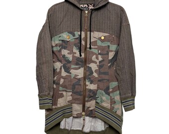 00s Napoleon Military Distressed Cropped Jacket Coat Japan PPFM