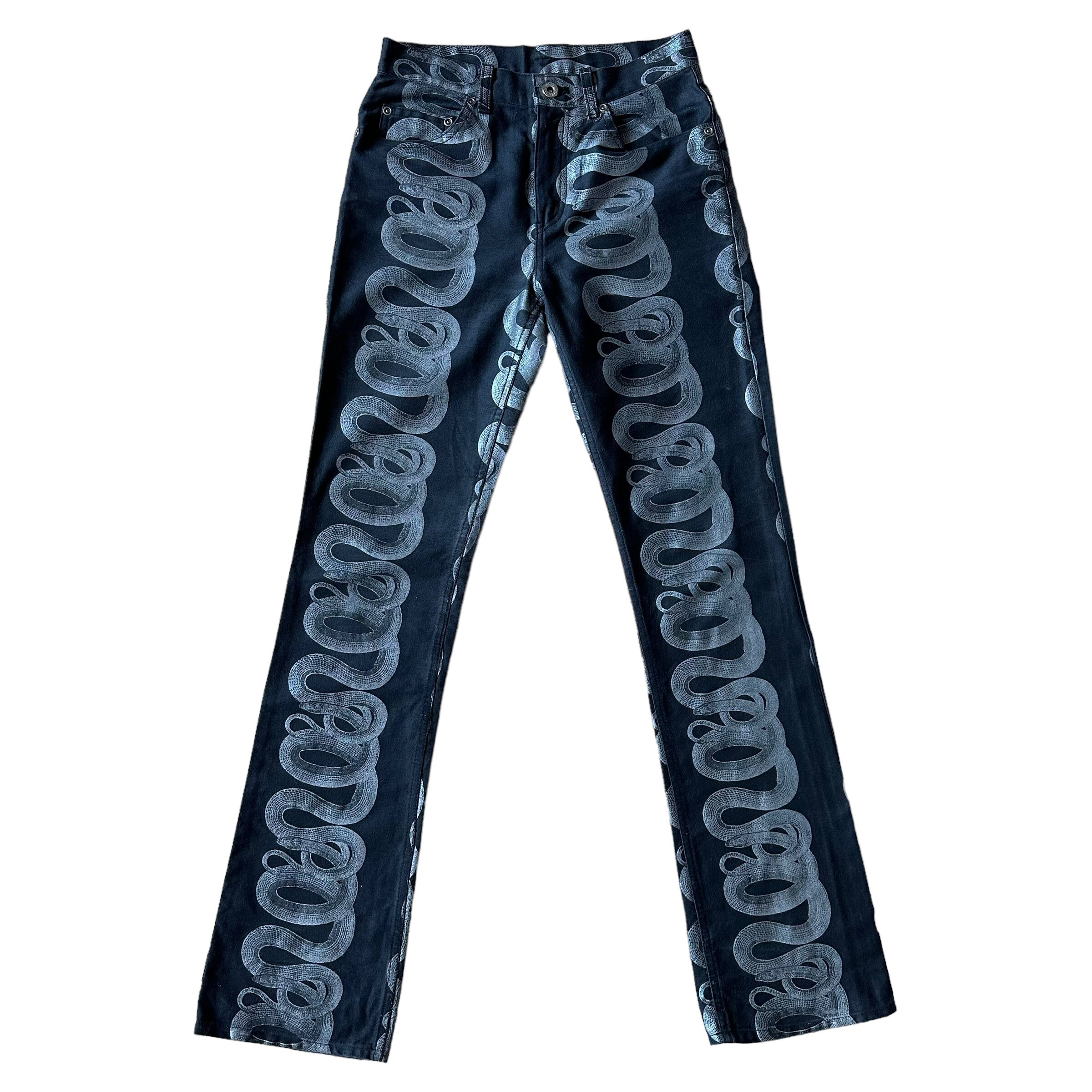 Snake Print Jeans - Etsy