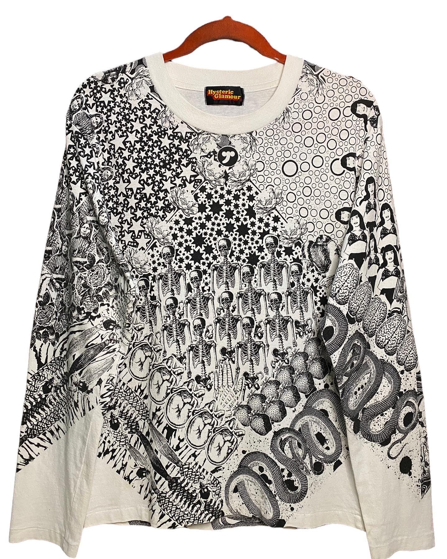 年末のプロモーション大特価！ Print Snake Glamour Hysteric Vintage Long Etsy - Tshirt Sleeve トップス