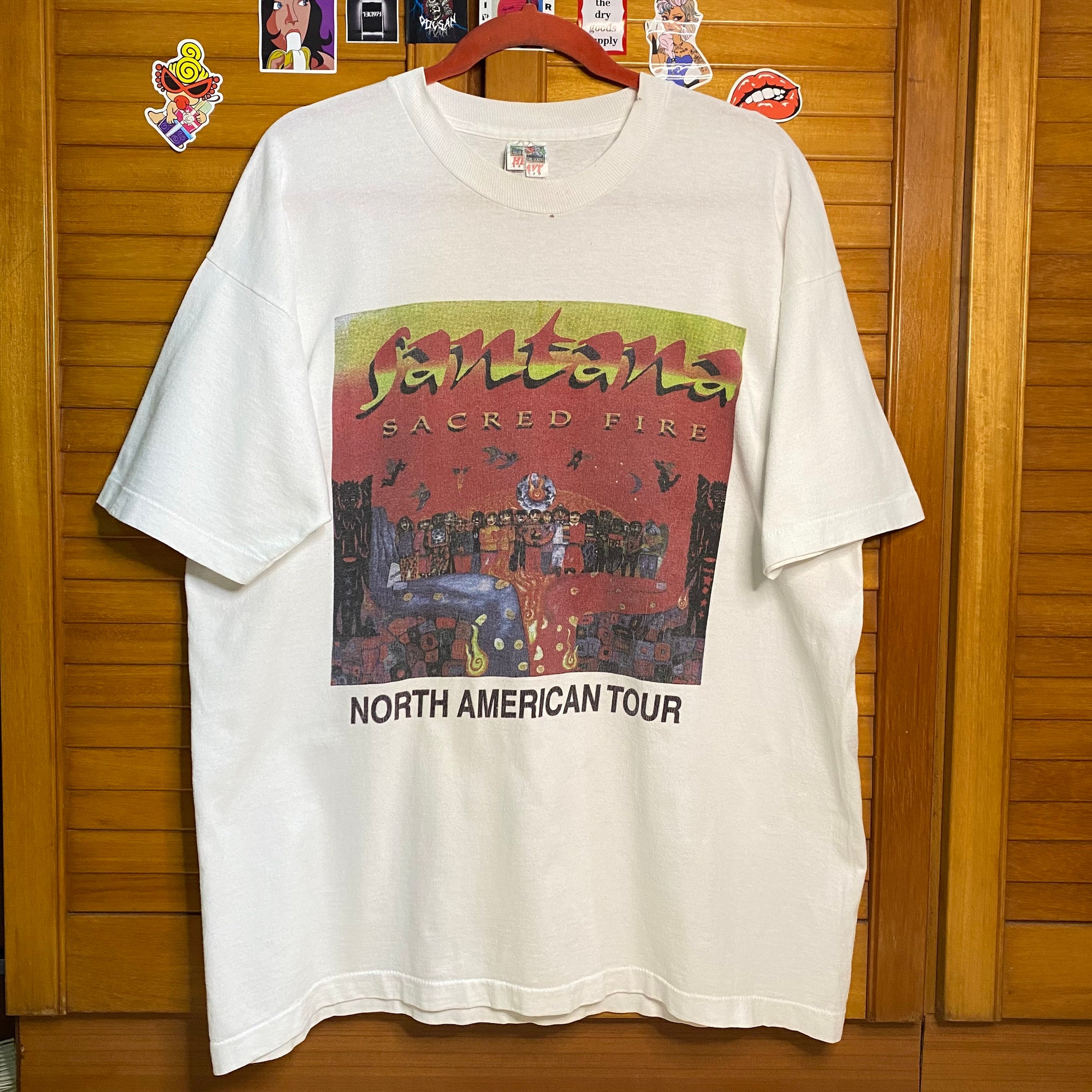 Discover Vintage 1997 Santana Sacred Fire North American Tour T-shirt