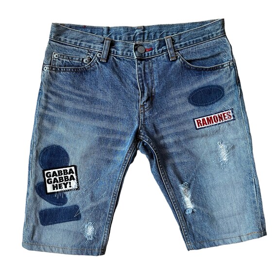 ヒステリックグラマー　スカジャン　RAMONES　GABA GABA HEY! Hysteric Glamour Ramones Denim Shorts - Etsy