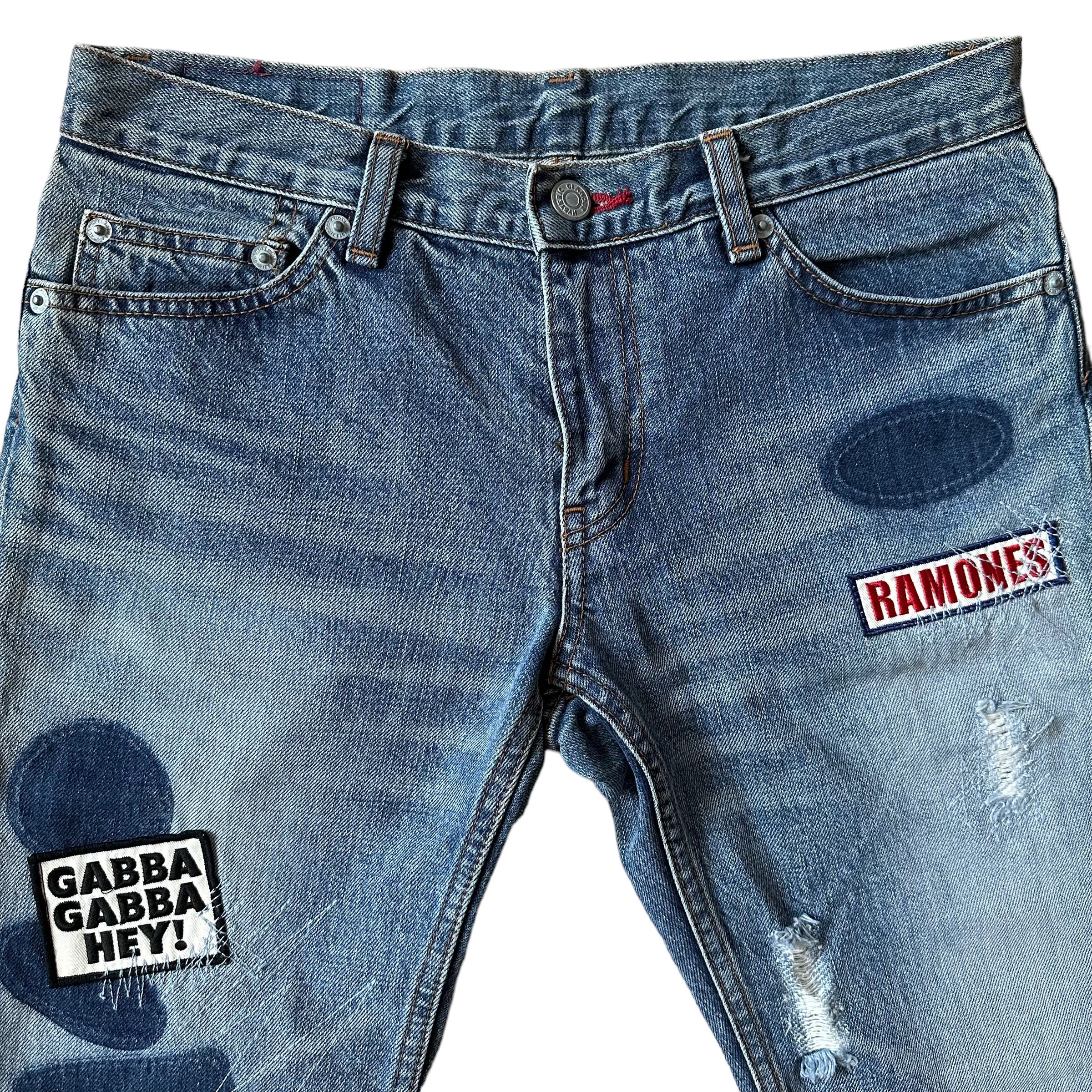 Hysteric Glamour Ramones Denim Shorts - Etsy