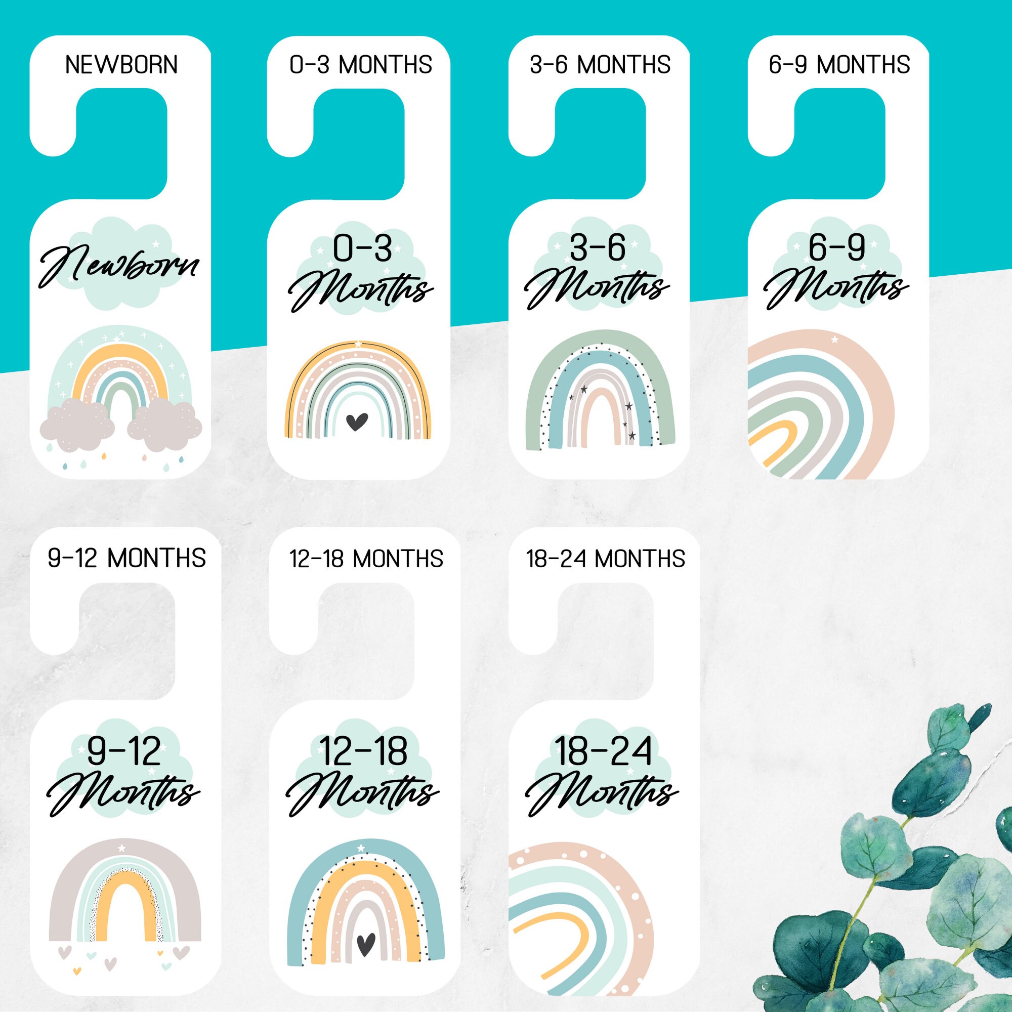 Wardrobe Dividers Printable Digital Download , Drawer Labels, Closet ...