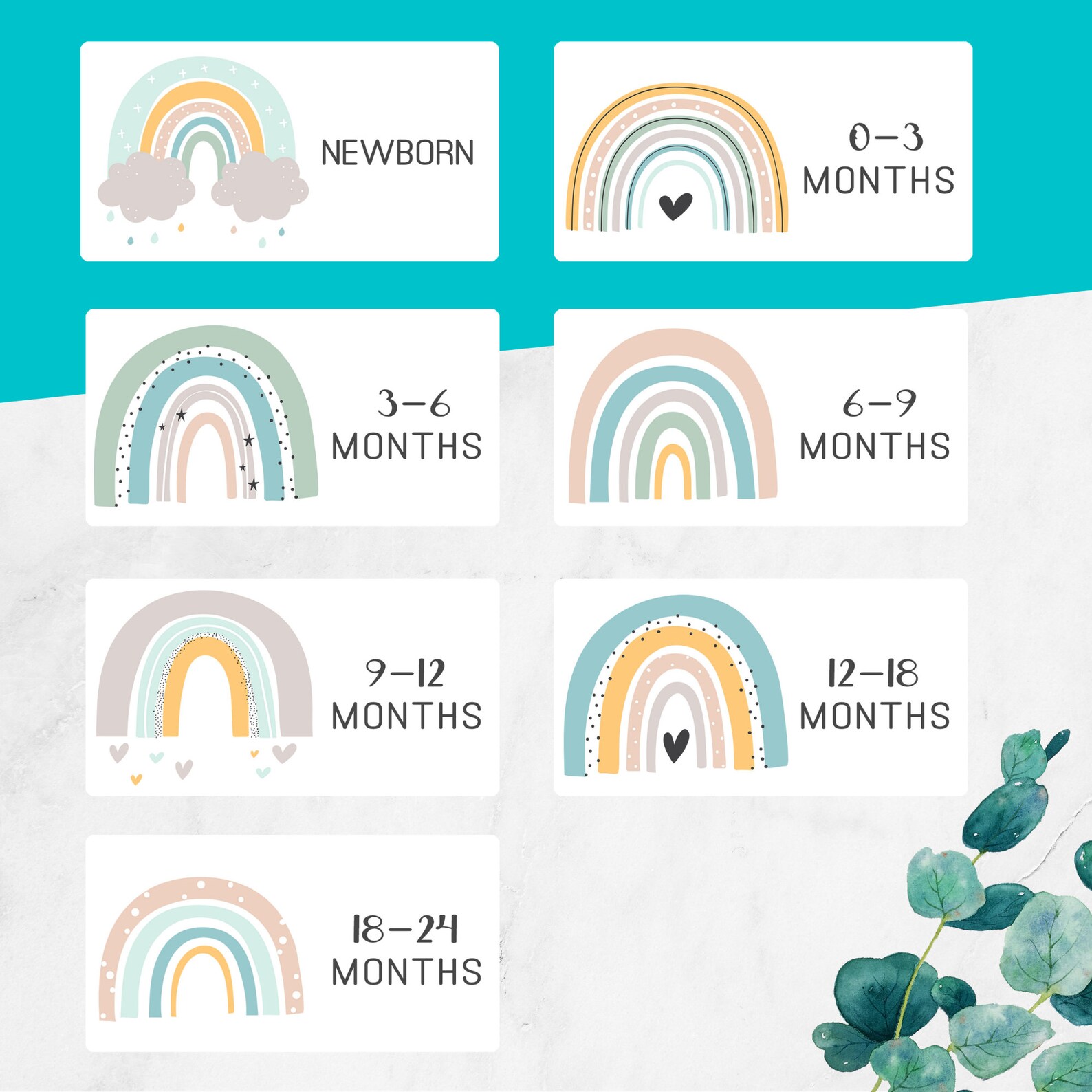 Wardrobe Dividers Printable Digital Download , Drawer Labels, Closet ...