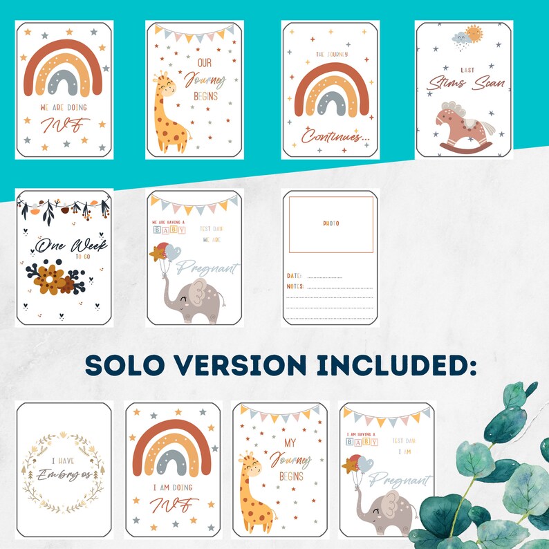 Boho IVF Milestone Cards Printable Digital Download, 21 Cards ...